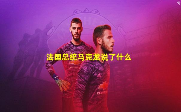法国总统马克龙说了什么